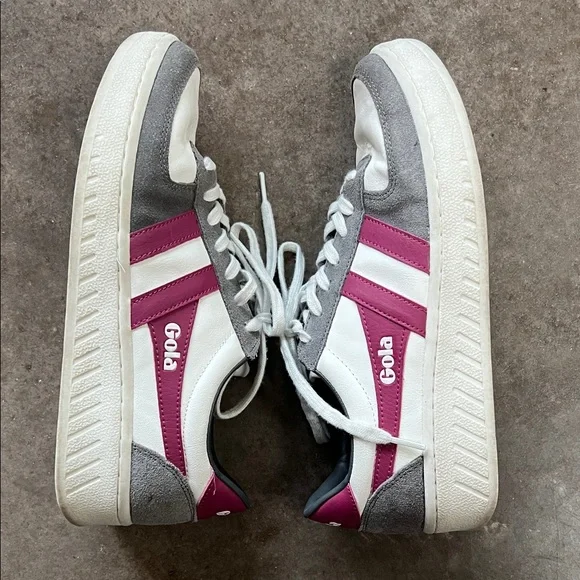 Gola grand slam pure leather Sneakers white ash hot fuchsia - Picture 11 of 12